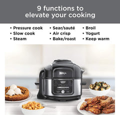Revolutionize Your Kitchen with the Ninja Foodi 9-in-1 Pressure Cooker & Air Fryer - 5 Quarts of Culinary Magic in Stainless Steel!