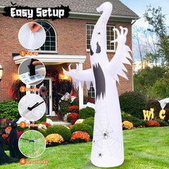Elevate Your Halloween Experience with a 11.8 FT Inflatable Ghost - Ideal for Outdoor Decor and Celebrations