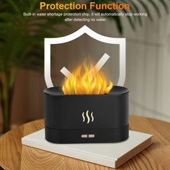 "Transform your space with this 3D USB Flame Air Humidifier and Essential Oil Diffuser! 🌈✨ Perfect for home, office, spa, and gym use. #aromatherapy #selfcare"