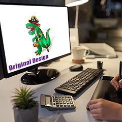 7FT Inflatable Pirate Dinosaur for Halloween Outdoor Decorations and Celebrations