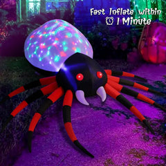 5 FT Inflatable Spider with LED Lights - Ideal for Outdoor Halloween Decor
