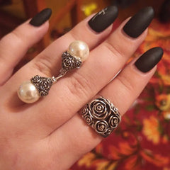 Vintage Rose Flower Ring