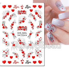 Heart Nail Decals