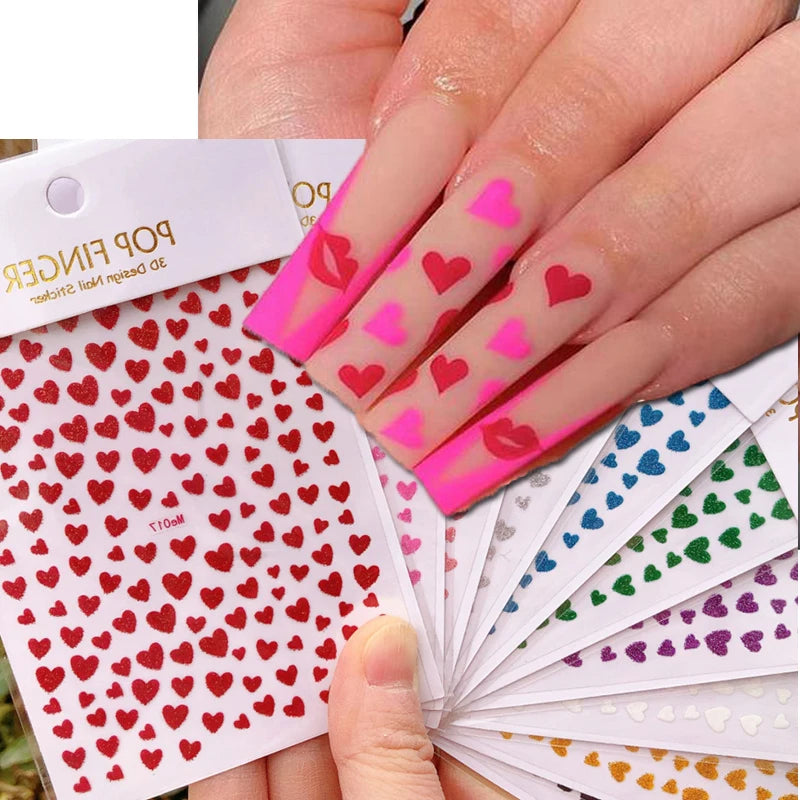 Heart Nail Decals