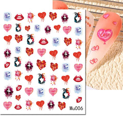 Heart Nail Decals