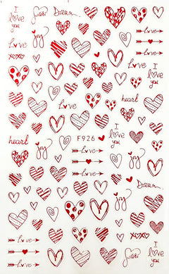 Heart Nail Decals