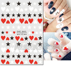 Heart Nail Decals