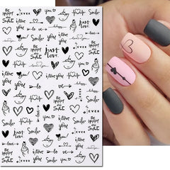 Heart Nail Decals