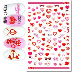 Heart Nail Decals