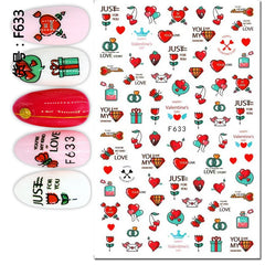 Heart Nail Decals