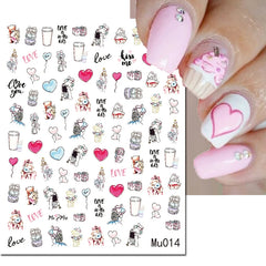 Heart Nail Decals