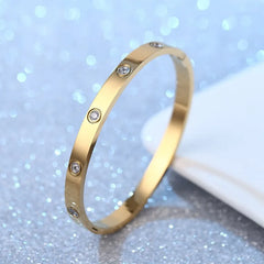 Stainless Steel Crystal Bangle