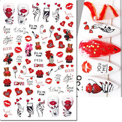 Heart Nail Decals