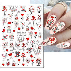 Heart Nail Decals