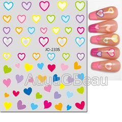 Heart Nail Decals