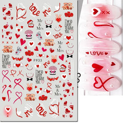 Heart Nail Decals