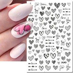 Heart Nail Decals