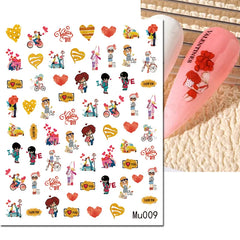 Heart Nail Decals