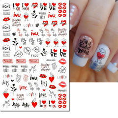 Heart Nail Decals