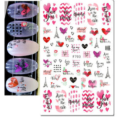 Heart Nail Decals