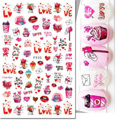 Heart Nail Decals