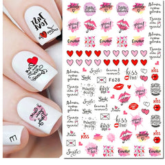 Heart Nail Decals