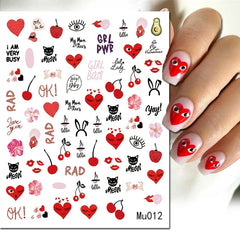 Heart Nail Decals