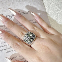 Vintage Rose Flower Ring