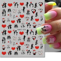 Heart Nail Decals