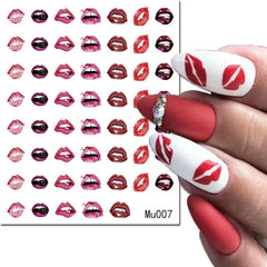 Heart Nail Decals