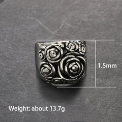 Vintage Rose Flower Ring