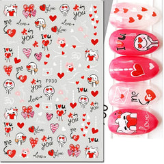 Heart Nail Decals