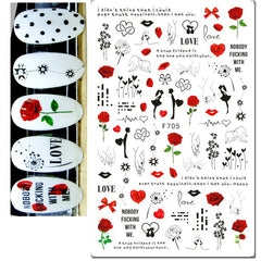 Heart Nail Decals