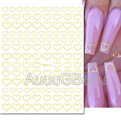 Heart Nail Decals