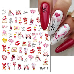 Heart Nail Decals