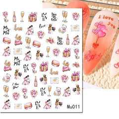 Heart Nail Decals