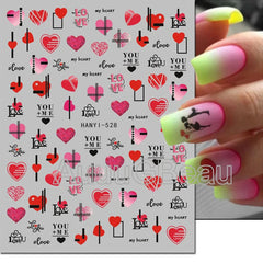 Heart Nail Decals