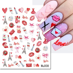 Heart Nail Decals