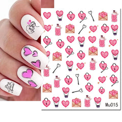 Heart Nail Decals