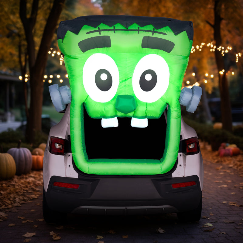 4.3 FT Halloween Inflatable Zombie Decoration with Built-In LED Light 