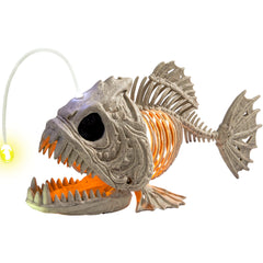 "Spooky Skeleton Fish Decor with LED Eyes for Halloween Outdoor Parties! 🎃👻 #HalloweenDecor #HauntedHouse"