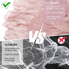 Dust Pink Table Runner 17X108 Inches for 1 Pack Galentines Day Decor Cheesecloth Table Runner 9FT Boho Decor Spring Tablerunner for Wedding Party Easter Table Decorations Baby Shower