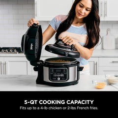 Revolutionize Your Kitchen with the Ninja Foodi 9-in-1 Pressure Cooker & Air Fryer - 5 Quarts of Culinary Magic in Stainless Steel!