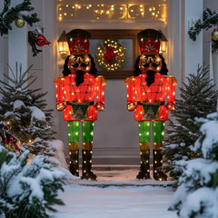 61-Inch Outdoor Nutcracker Yard Decoration with Warm White LED Lights