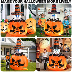 🎃 Get Spooky with Our 6FT Halloween Inflatable Pumpkin! Perfect for Your Garden or Lawn 🎈🎉 #HalloweenDecor #InflatableFun