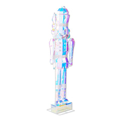 Light-Up Prismatic Nutcracker Christmas Decoration for Indoor and Outdoor Use, Iridescent, 6 Feet
