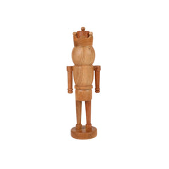 Wood Decorative Nutcracker, Natural Brown, 16", by