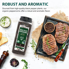 Elevate Your Cooking with Himalayan Pink Salt & Organic Black Peppercorns - Non-GMO Spice Seasoning Set for Perfect Flavor!