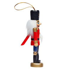 Set of 6 Rustic Wood Nutcracker Ornaments for Christmas Tree Decor, Featuring 6 Unique Designs (7.2 x 1.1 x 1.1 Inches)