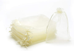 100-Pack 4x6 Inch Sheer Organza Drawstring Bags for Candy, Jewelry, and Wedding Party Favors